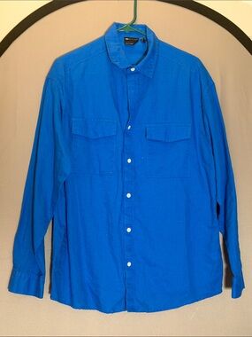 ASOS Men's Cobalt Blue Casual Button-Down Shirt